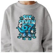 Bluzy dla dziewczynek - BLUZA DZIECIĘCA 67 SIX SEVEN KLOCKI VIRAL DLA CHŁOPCA DZIEWCZYNKI 110-116 - miniaturka - grafika 1