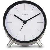 Dekoracje domu - Budzik HAMA Flores Czarny - miniaturka - grafika 1