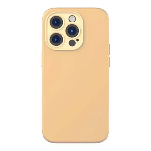 Zestaw Etui Baseus Liquid Silica Gel do iPhone 14 Pro Max (żółte) + szkło hartowane +z estaw czyszczący - Etui i futerały do telefonów - miniaturka - grafika 2