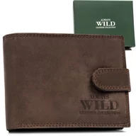 Portfele - Always Wild brązowy portfel męski ze skóry naturalnej RFID - miniaturka - grafika 1