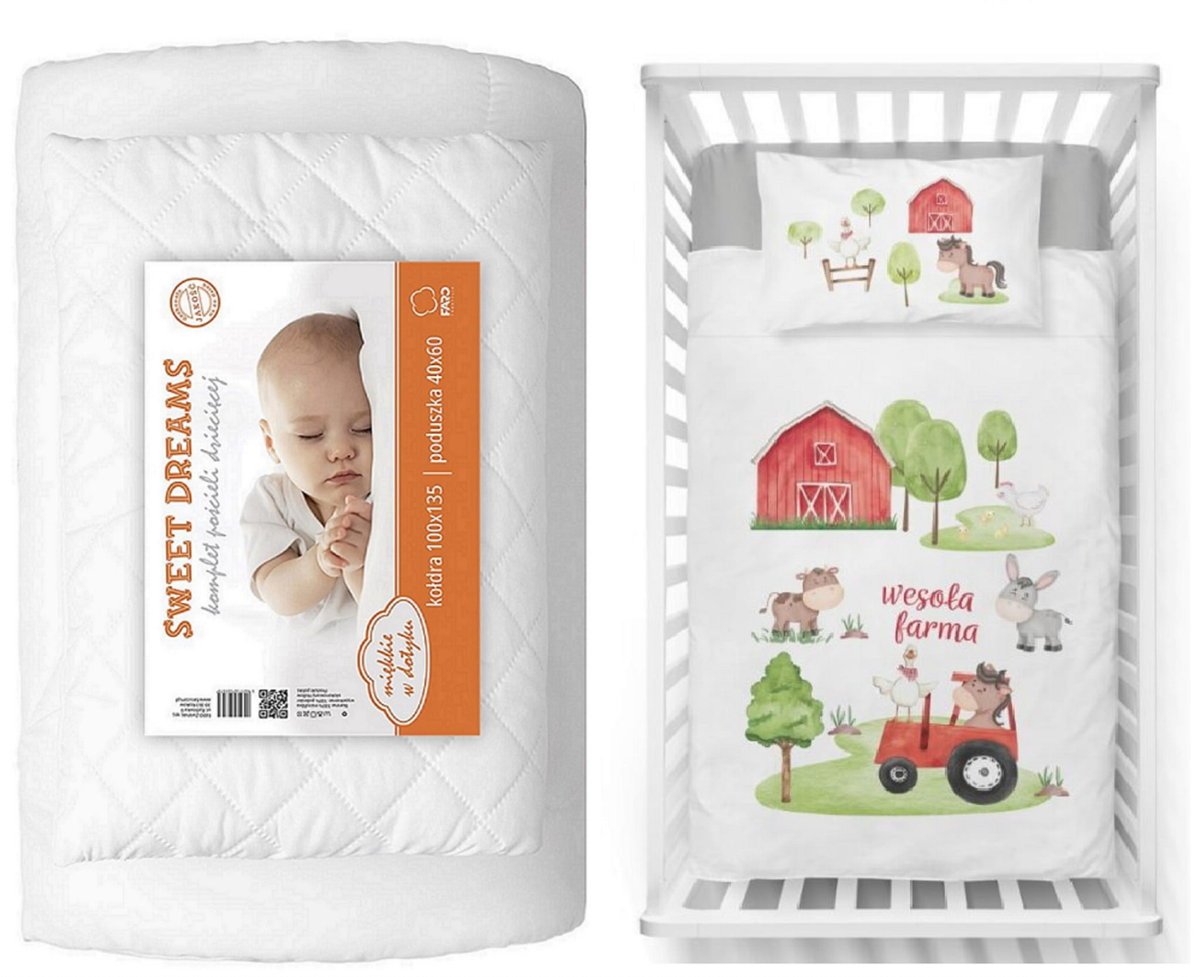 Komplet do łóżeczka kołdra pościel podusia 100x135