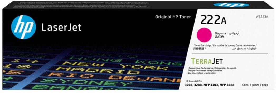 HP 222A - Magenta - original - LaserJet - Tonerpatrone W2223A - fur Color LaserJet Pro MFP 3302fdn, MFP 3303fdw