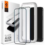 Szkła hartowane na telefon - Spigen SZKŁO HARTOWANE ALM GLASS FC 2-PACK IPHONE 12 PRO MAX BLACK - miniaturka - grafika 1