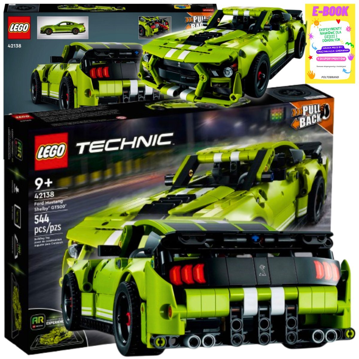 Lego Prezent Auto Technic - Ford Mustand Shelby Gt500 Klocki Samochód + Ebook