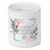 Skarbonki - SKARBONKA PREZENT DLA CIOCI NAJLEPSZA CIOCIA z Nadrukiem ze Zdjęciem - miniaturka - grafika 1