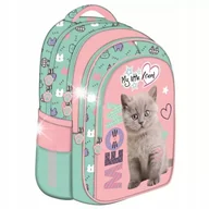 Plecaki szkolne i tornistry - PLECAK SZKOLNY TORNISTER DLA DZIEWCZYNKI KOT KOTEK KLASA 1 3 - miniaturka - grafika 1