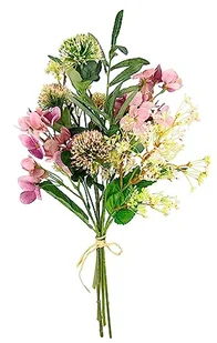 Sztuczne kwiaty allium i hortensja, wiązane do bukietu, bukiet kwiatów, dekoracja, gałązka, jedwabny kwiat, gałąź, na wesele, florystyka, kompozycje kwiatowe, bukiet sztucznych kwiatów - Sztuczne kwiaty - miniaturka - grafika 1