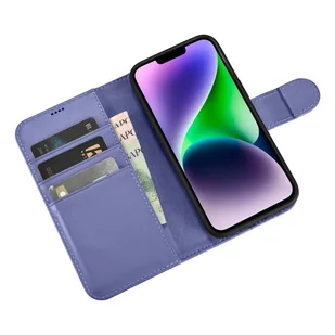 iCarer Wallet Case 2in1 etui iPhone 14 Plus skórzany pokrowiec z klapką Anti-RFID jasnofioletowy (WMI14220727-LP) - Etui i futerały do telefonów - miniaturka - grafika 9