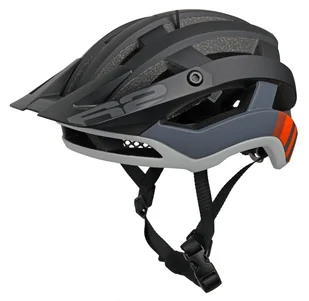 Kask Rowerowy R2 Cross M 55-59 Black White Orange - Kaski rowerowe - miniaturka - grafika 1