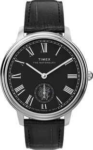 Zegarek Zegarek Timex TW2Y23200 Waterbury Metropolitan Sub-Second 39mm Leather Strap - Zegarki męskie - miniaturka - grafika 1