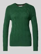 Swetry damskie - Sweter z dzianiny o kroju regular fit z czystej wełny - miniaturka - grafika 1