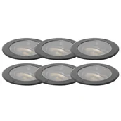 Oprawy, klosze i abażury - QAZQA Zestaw 6 x zewnętrzna oprawa dogruntowa czarna AR111 regulowana IP65 - Delux Honey - miniaturka - grafika 1