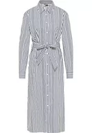 Sukienki - DreiMaster Maritim Damska sukienka koszulowa 35226293, wełna biała, granatowa, M, Wełniana biel morska, M - miniaturka - grafika 1