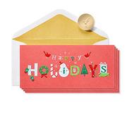 Kartki okolicznościowe i zaproszenia - Papyrus Pojemnik na pieniądze kartki świąteczne w pudełku, Happy Holidays (16 sztuk) - miniaturka - grafika 1