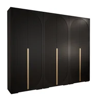 Szafy - Szafa przesuwna Garderoba MANHATTAN RYFEL 5 300 gł. 47 czarny - miniaturka - grafika 1