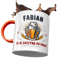 Kubki - Kubek Pomarańczowy Dla Fabiana Kolegi Męża Prezent z Nadrukiem ze Zdjęciem + Opakowanie na prezent (wzór 03) - miniaturka - grafika 1