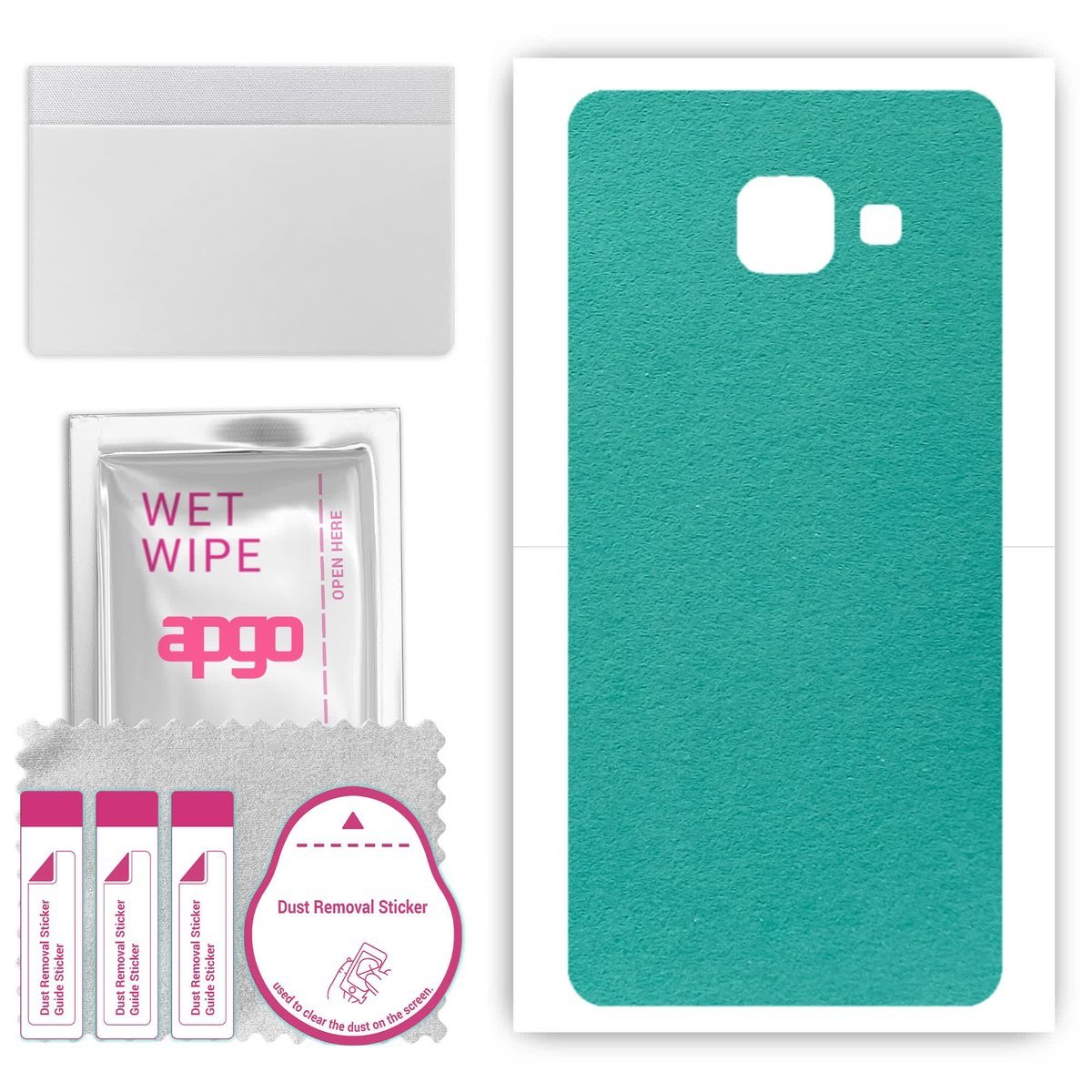 Folia naklejka skórka strukturalna na TYŁ Zamsz do Samsung Galaxy A3 2016 A310F - Zamsz Miętowy - apgo SKINS