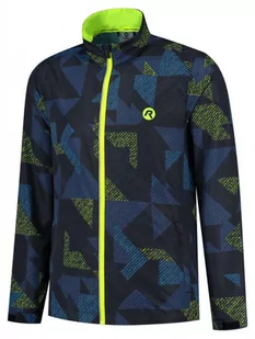 Męska Kurtka Do Biegania Rogelli Electro Running Jacket | Black/Blue/Fluor - Rozmiar Xxl - Kurtki męskie - miniaturka - grafika 1