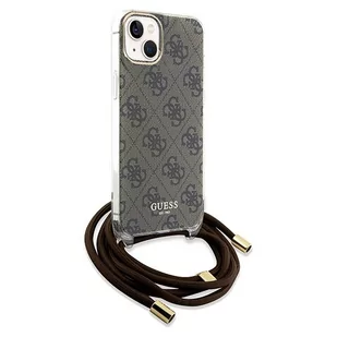 Etui Guess GUHCP15SHC4SEW Apple iPhone 15 / 14 hardcase Crossbody Cord 4G Print brązowy/brown - Etui i futerały do telefonów Etui Guess GUHCP15SHC4SEW Apple iPhone 15 / 14 hardcase Crossbody Cord 4G Print brązowy/brown - Etui i futerały do telefonów - miniaturka - grafika 3