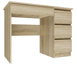 TopeShop Biurko do biura, szkolne, 4 szuflady, mijas, prawe, dąb sonoma - Biurka - miniaturka - grafika 2
