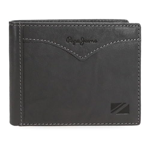 Pepe Jeans Kurtka Portfel z uchwytem na karty Szary 11x8,5x1 cm Skóra by Joumma Bags, Szary, Talla única, Portfel na karty