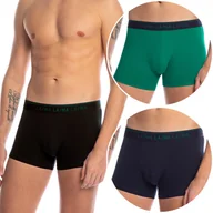 Majtki męskie - Bokserki Męskie Szorty 3 PARY Bawełniane LAMA - L - miniaturka - grafika 1