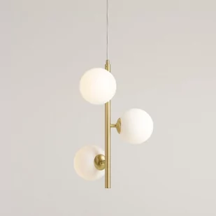 Fin S lampa wisząca 3-punktowa mosiądz 1120E40_S - Lampy sufitowe - miniaturka - grafika 1