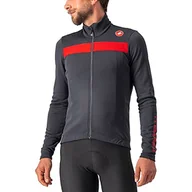 Koszulki męskie - castelli Puro 3 Jersey FZ, Długa koszulka męska, Dark Gray/Red Reflex, M - miniaturka - grafika 1