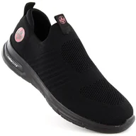 Buty sportowe męskie - Komfortowe buty sportowe męskie wsuwane czarne Rieker B7365-00 - miniaturka - grafika 1