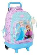 Plecaki - Safta Frozen Cool Days - duży plecak na kółkach, kompaktowy, zdejmowany, idealny dla dzieci w różnym wieku, wygodny i wszechstronny, jakość i wytrzymałość, 33 x 22 x 45 cm, fioletowy/błękitny, - miniaturka - grafika 1