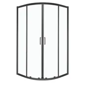 Kabiny prysznicowe - Novoterm Kabina prysznicowa czarny profil 90x90x170 cm Aruba GL BL Kerra - miniaturka - grafika 1