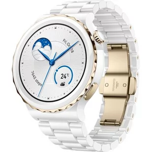 Huawei Watch GT 3 Pro Elegant 43mm Biało-złoty - Smartwatch - miniaturka - grafika 1