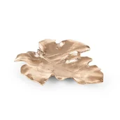 Tace i patery - Patera metalowa Liść DALIA 24X20X2 złota - miniaturka - grafika 1