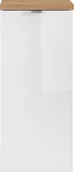 Szafki łazienkowe - Elior Półsłupek łazienkowy z koszem na pranie - Malta 4X Biały połysk - miniaturka - grafika 1