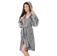 Szlafroki damskie - Szlafrok unisex DECOKING, srebrny, rozmiar XS - miniaturka - grafika 1