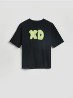 Koszulki dla chłopców - Reserved - Bawełniany t-shirt z nadrukiem - czarny - miniaturka - grafika 1