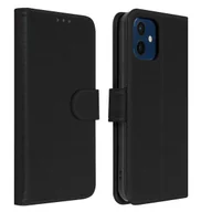 Etui i futerały do telefonów - Back Cover do Apple iPhone 12 Mini etui pełne z funkcją podstawki - czarne - miniaturka - grafika 1