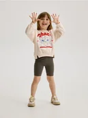 Spodnie i spodenki dla dziewczynek - Reserved - Bawełniane kolarki - brązowy - miniaturka - grafika 1