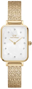 Zegarek Zegarek Daniel Wellington DW00100582 Quadro Lumine Pressed Piano Gold 20mm - - Zegarki damskie - miniaturka - grafika 1