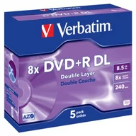 Nośniki danych - Verbatim Dysk DVD+R DualLayer 8,5GB 8x 5 szt 43541) - miniaturka - grafika 1