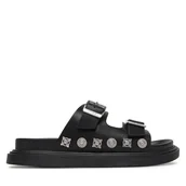 Klapki i japonki damskie - Klapki Just Cavalli 80RA3S92 ZPB91 Czarny - miniaturka - grafika 1