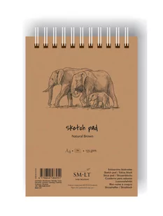 Szkicownik słonie, na spirali, A4, 80 arkuszy - Podobrazia, bloki, papiery - miniaturka - grafika 1