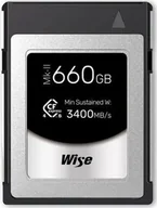 Karty pamięci - Karta Wise CFX4-B CFexpress 660 GB WI-CFX4-B660PM2 - miniaturka - grafika 1