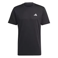 Koszulki męskie - adidas Męski T-shirt (Short Sleeve) Tr-Es Base T, czarny/biały, IC7428, S - miniaturka - grafika 1