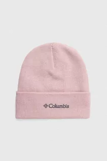 Czapki dla dzieci - Columbia czapka dziecięca kolor różowy z grubej dzianiny - grafika 1