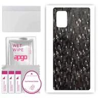 Szkła hartowane na telefon - Folia naklejka skórka strukturalna na TYŁ do Samsung Galaxy A71 5G UW -  Carbon Pixel Czarny - apgo SKINS - miniaturka - grafika 1