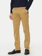 Spodnie męskie - Boss Chinosy Schino 50379152 Brązowy Slim Fit - miniaturka - grafika 1