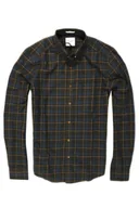 Koszule męskie - WRANGLER LS 1 PKT BUTTON DOWN DARK GREY MELE SLIM - miniaturka - grafika 1