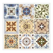 Panele ścienne i boazeria - Płytka samoprzylepna kwiatowo-geometryczne 3D-1105 30,5 x 30,5 cm 4 szt. - miniaturka - grafika 1