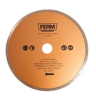 Ferm Diamentowy brzeszczot piły TCA1004 Średnica 180 mm 1 szt - Tarcze do pił - miniaturka - grafika 1